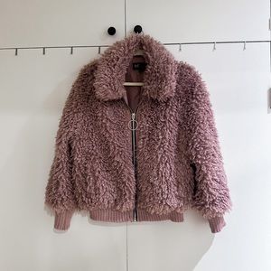 zara faux shearling jacket
